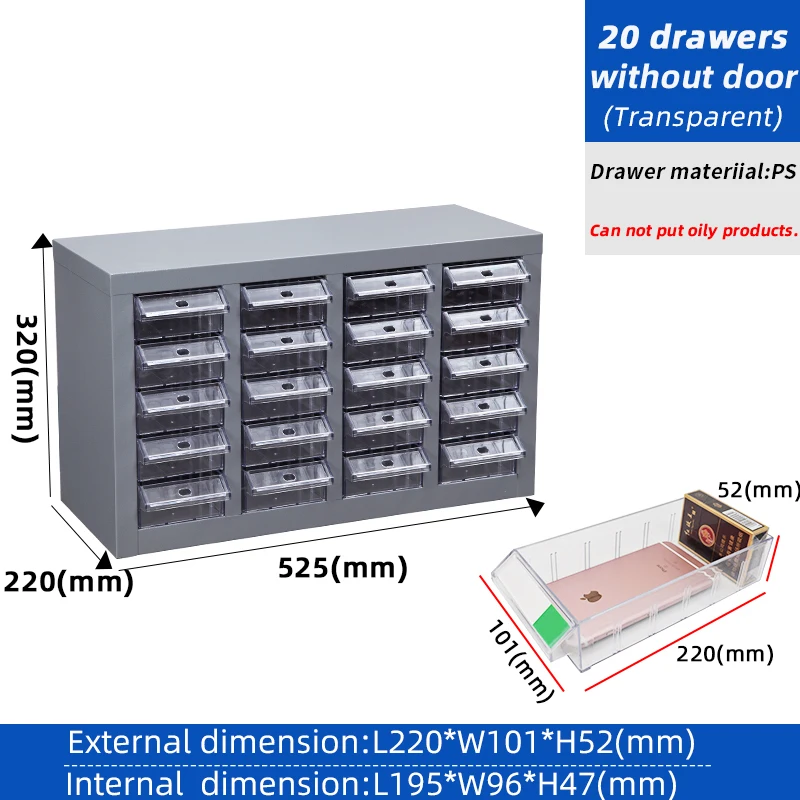 New Style Small Parts Metal Drawer Tool Storage Cabinet Metal Small Plastic Parts For Cabinet