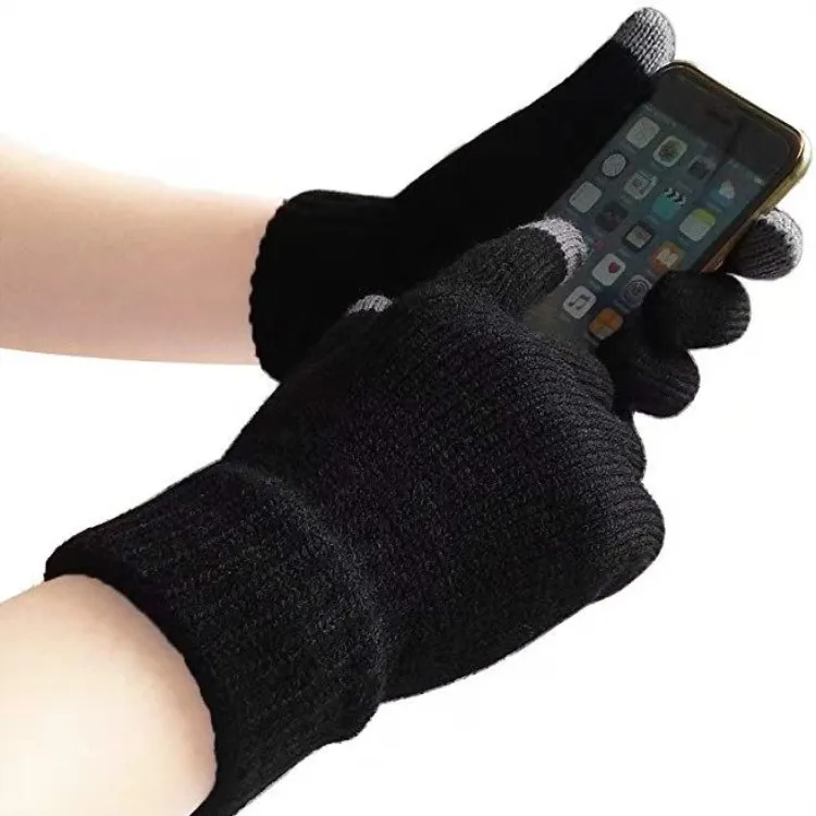 Sensitive Smartphone Screen Touch Gloves Plain Colorful Winter Gloves For Outdoor Cold Weather Wholesale Custom Logo Winter