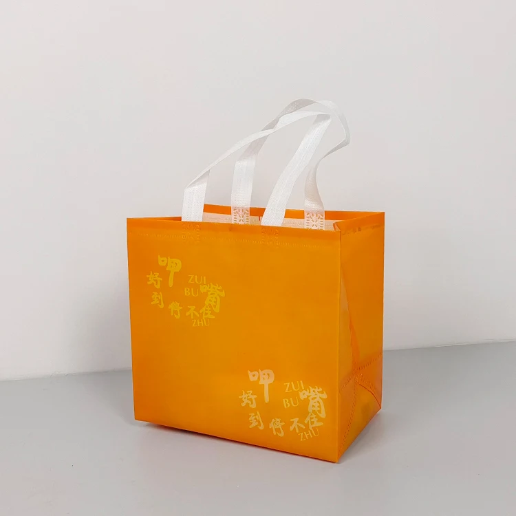 Customized shop promotional exquisite tote bags non-woven reusable shopping bag with zipper