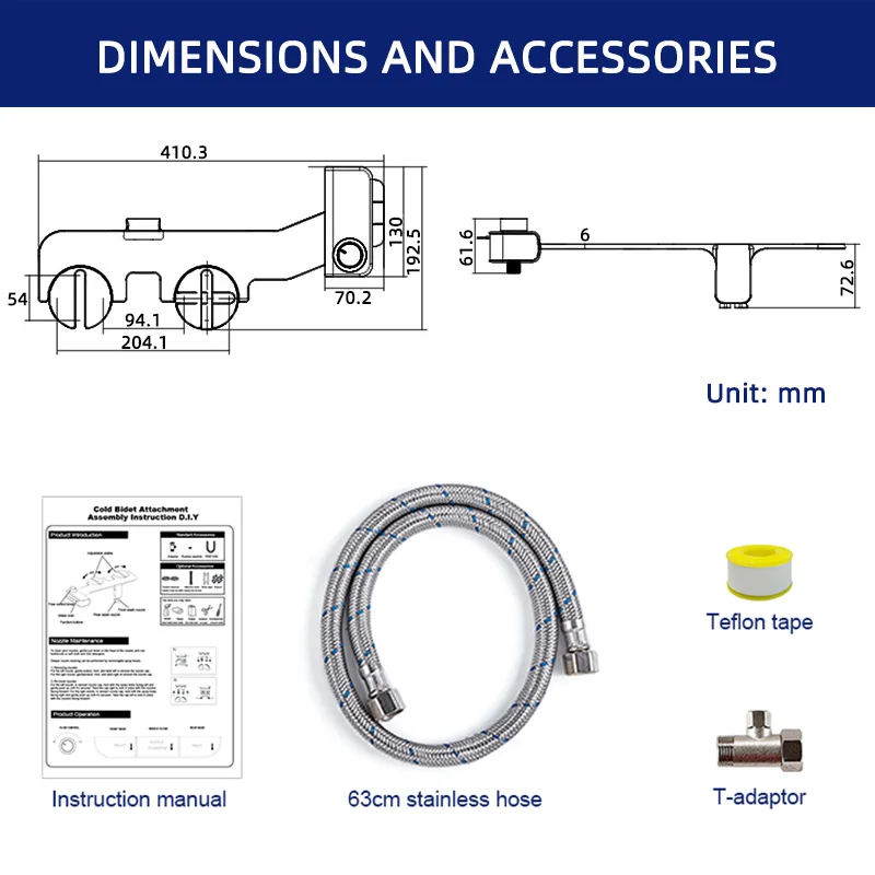Bathroom Clean Anus Bidet De Toilette OEM/ODM Douche Shattaf Bide Manufacturer Smart Bidet Toilet Attachment