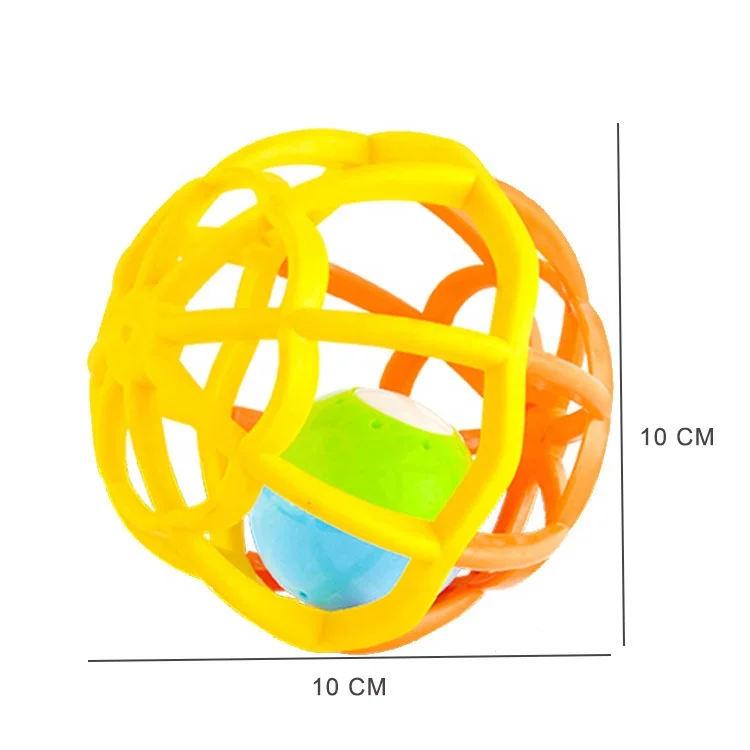 Eco-Friendly Soft Custom Music Educational Toy Baby Flash Rattle Ball