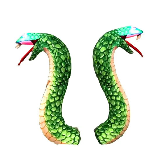 Inflatable Art Model Inflatables Balloon Snake With LED For Advertising