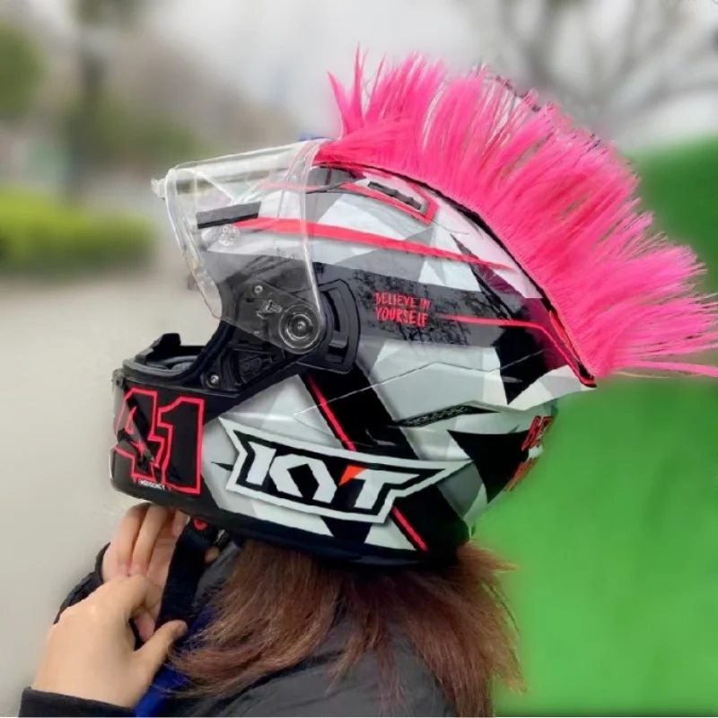 New Style Motorcycle Accessories Helmets Motorcycle Helmet Ornament Feather Activity prop Wig Hairpiece Cockscomb Rooster