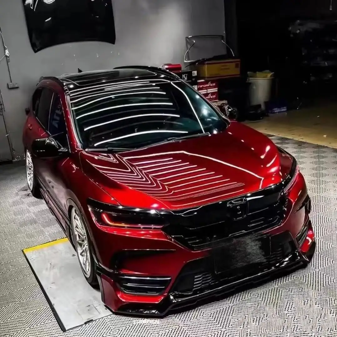 Wholesale Prices hot selling PET liquid dragon blood red bling bling diamond effect car color change film vinyl wrap film