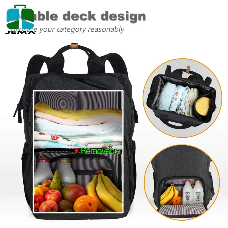 Waterproof Large Diaper Bag Backpack With Stroller Straps for Mummy