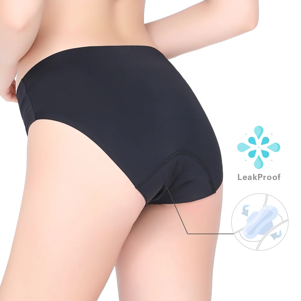 LEVEL 008 Women Menstrual Underwear Bamboo Organic Cotton Reusable Leak Proof Full Protection 4 Layers Absorbent Period Panties