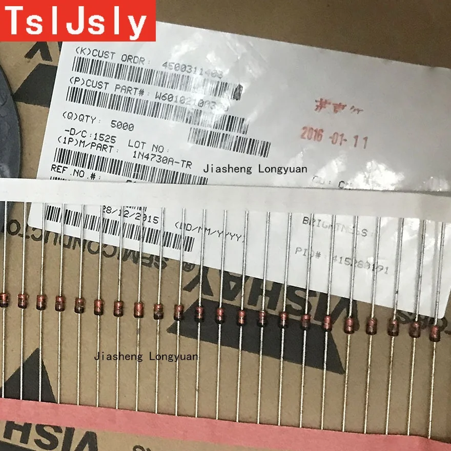 TSLJSLY Voltage stabilizing tube directly inserted 1N4730A-TR DO-41 1W 3.9V original glass diode IN4730A