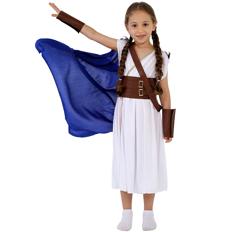 Children Ancient Greek Cosplay Medieval Gladiator Costume for Stage Performance Campus Activity