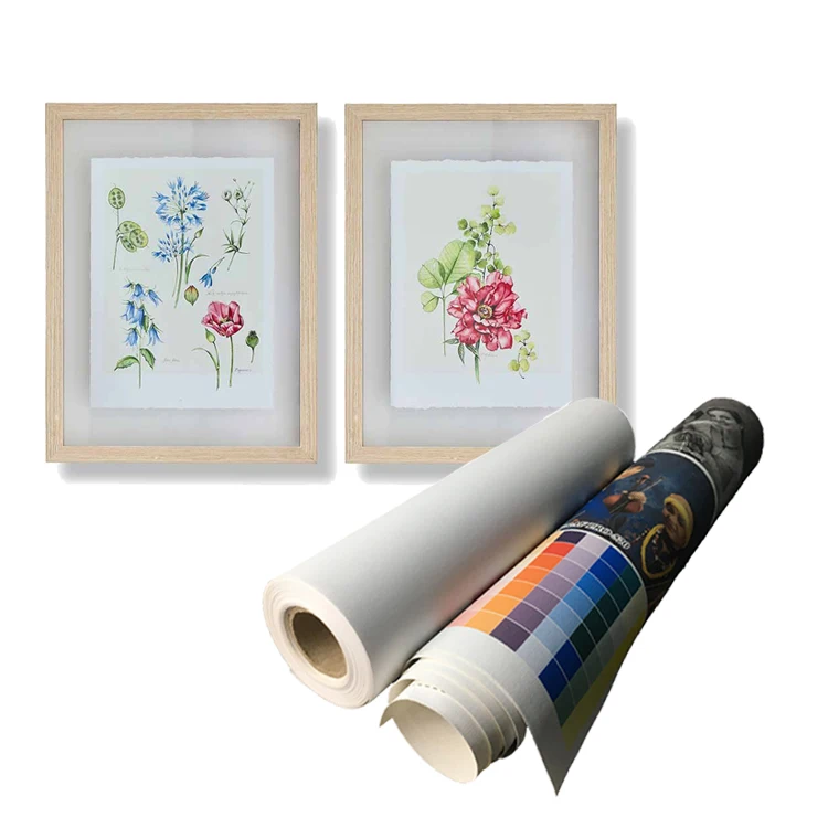 Pigment Matte 100% cotton Inkjet printed blank stretched canvas roll