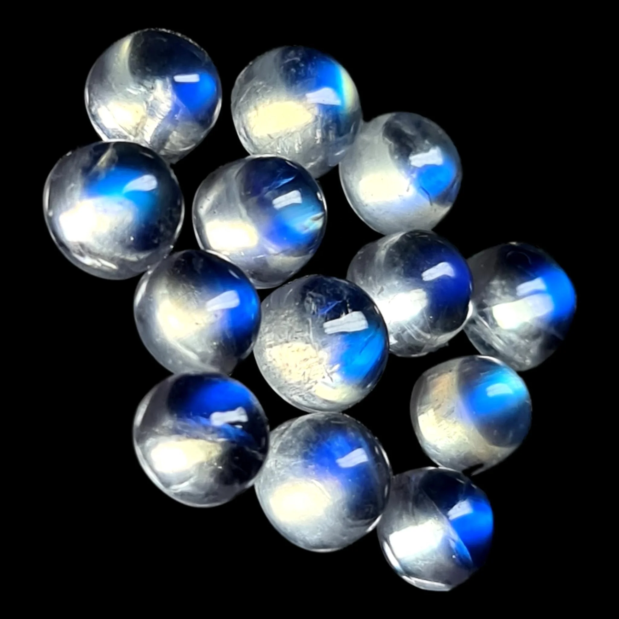 Круглый кабошон Радужный Лунный Камень AA + Качество