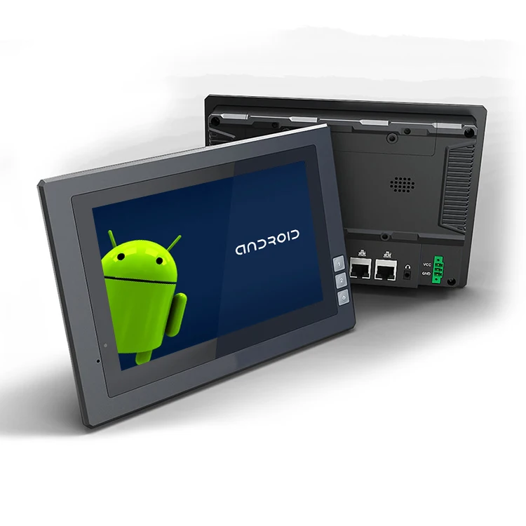 7 inch 800nits Screen PoE Industrial PC Android 9.0 Linux Debian 10 Embedded Terminal