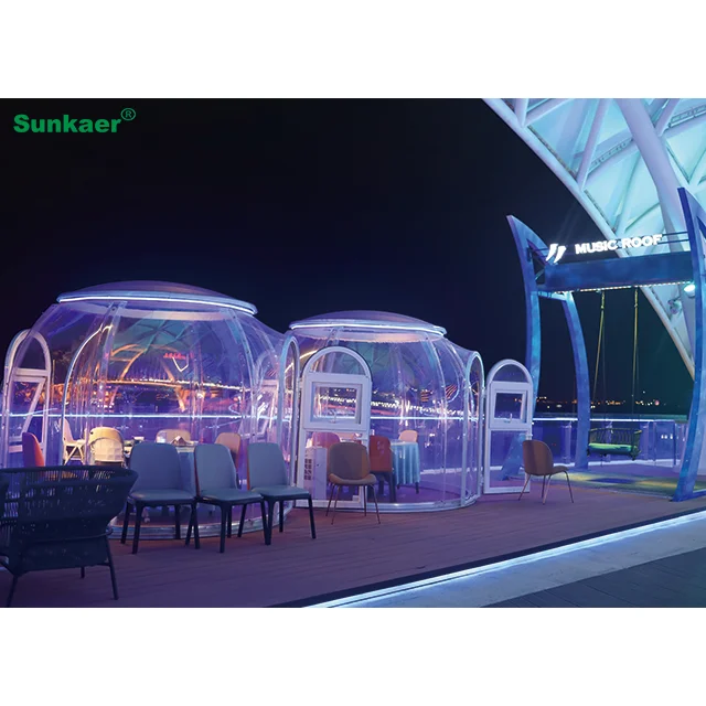 Top aluminum factory price Outdoor Polycarbonate Dome Room Aluminum Dome House Luxury Clear Pc Sheet Dome