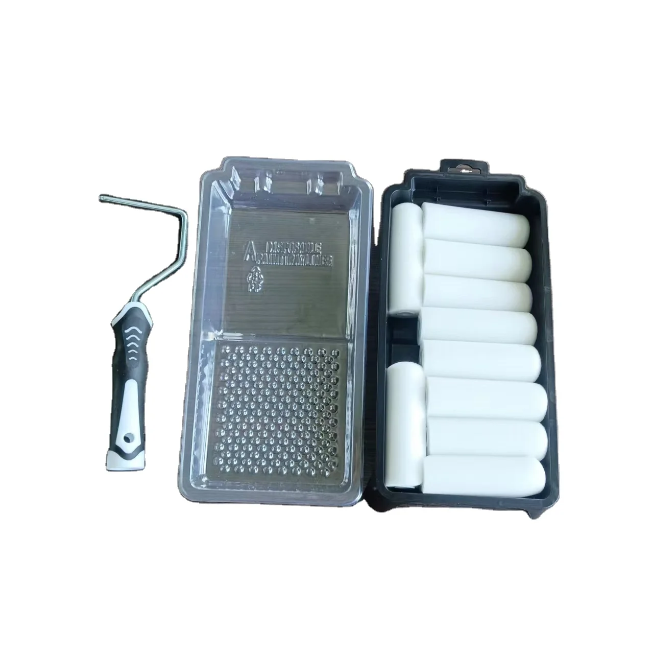 Hot sale 4inch foam paint roller sleeve and 4 inch tray Set paint roller set