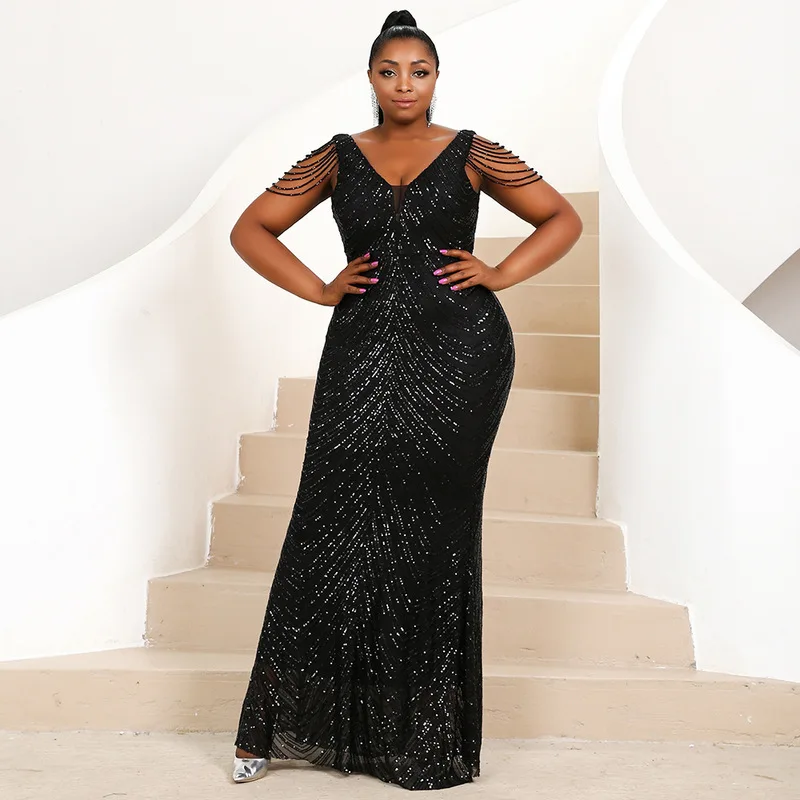 BR2716 Long wedding banquet sheath fishtail elegant evening dress women