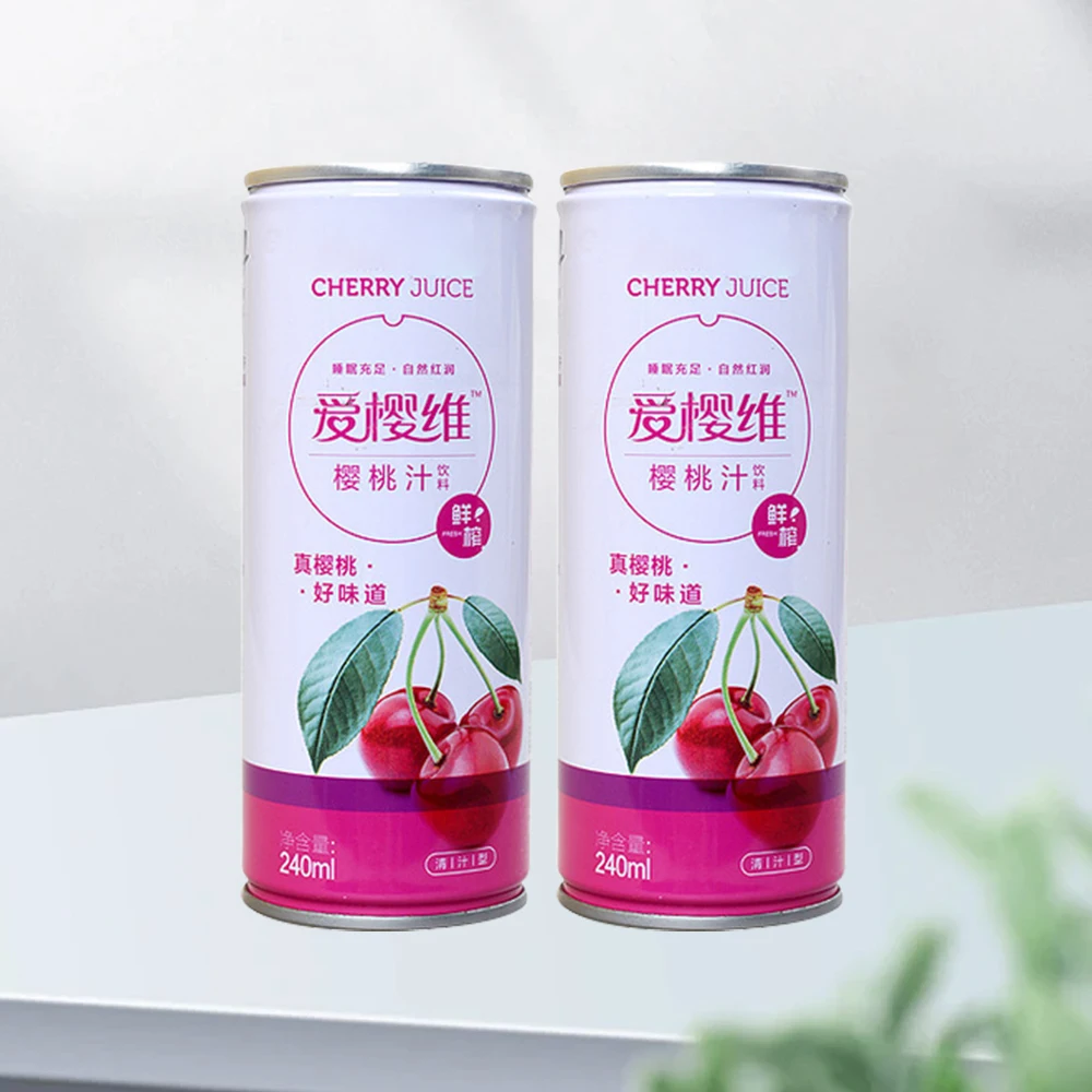 Wholesale transparent Food Grade Recyclable 691# Energy tea soda soft Drink Packaging round empty Metal Tin Can with Lids