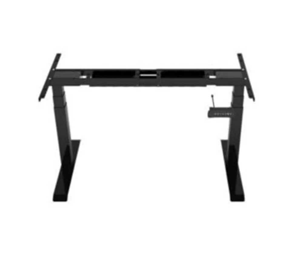 Electric Height Adjustable Table Frame Standing Desk Sit To Stand With Dual Motor 3 Stage Up Lift