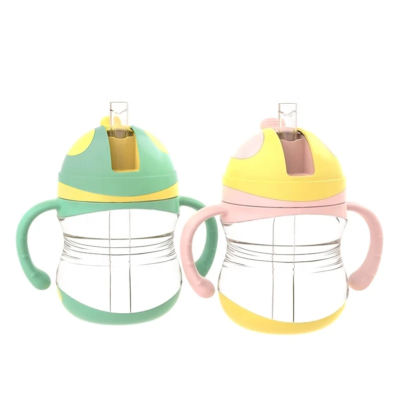 Safety Food grade Material PP Baby drinking cup OEM Service baby sippy cup water bottle With handle baby training cup