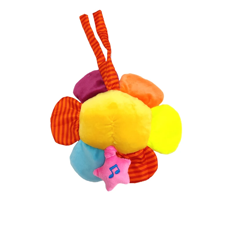 Sun Star Moon pull string music Stroller Crib hanging plush baby toys B113