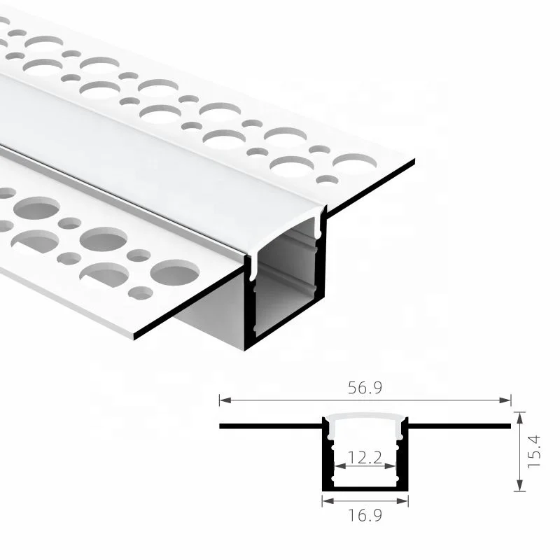 
Light accessories t slot plaster led channel aluminum For Ceiling Wall K10 