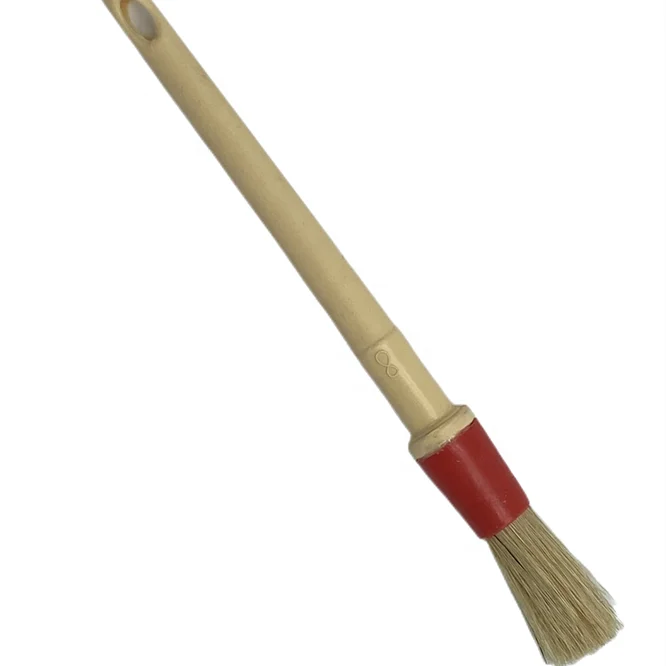 Round Sash Brush, No.8  with plastic ring and handle  for Chip Brush Italian technique  Chip round head Brush