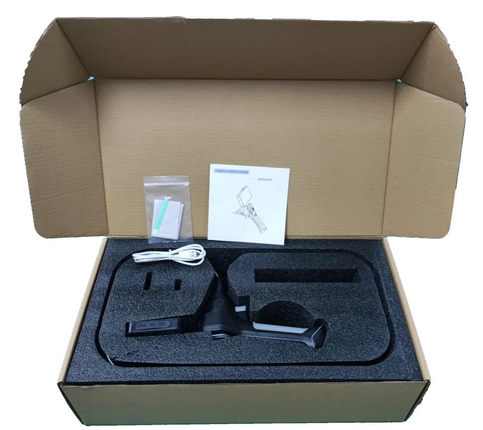 6mm industrial articulating endoscope snake camera with 4.5 inch monitor, 1m probe lens, 32GB SD card