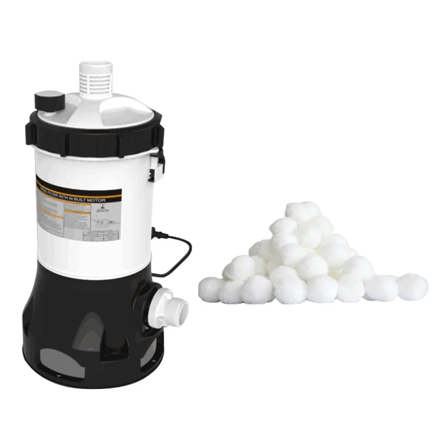 25 SQ FT Pool Cartridge filter system with in-built pump & 500g filter balls 73124000