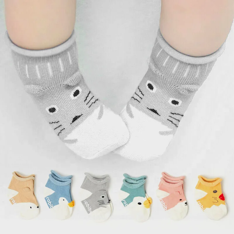 Winter Cute Funny Cartoon doll Baby Stocking Cotton Slouchy Warm Knitted Kids Socks Toddler Anti Slip Non Slip Floor Baby Socks