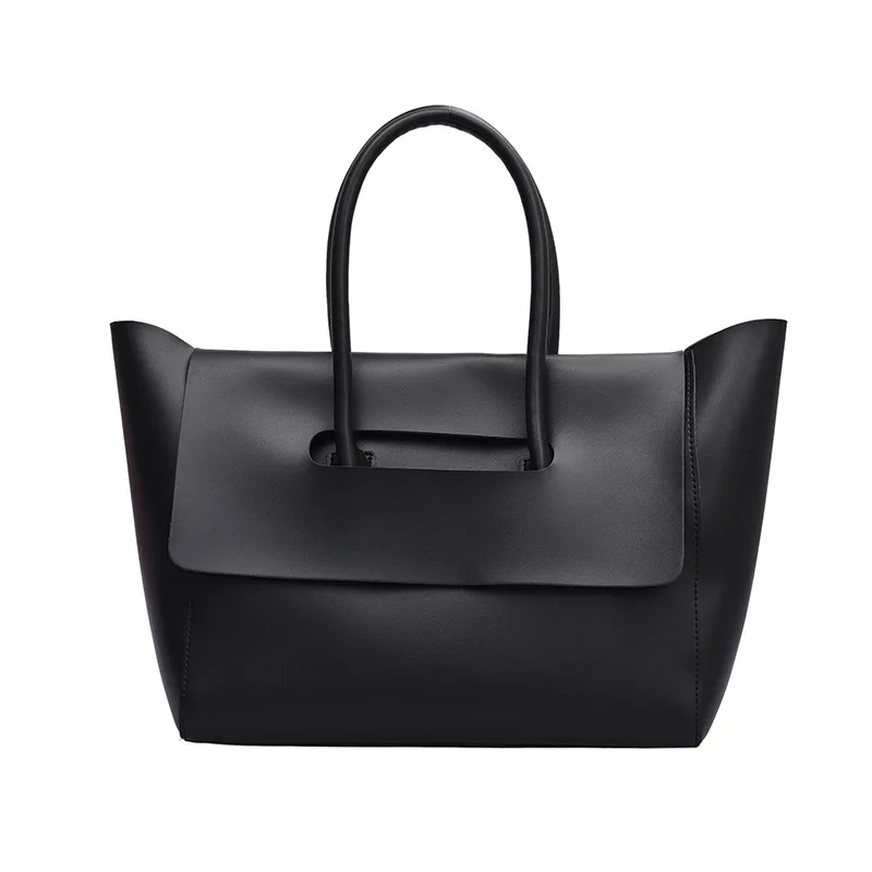 Amazon Simple Solid Color Tote Bag Ladies Custom Pattern Logo Handbag Fashion Casual One-shoulder Bag
