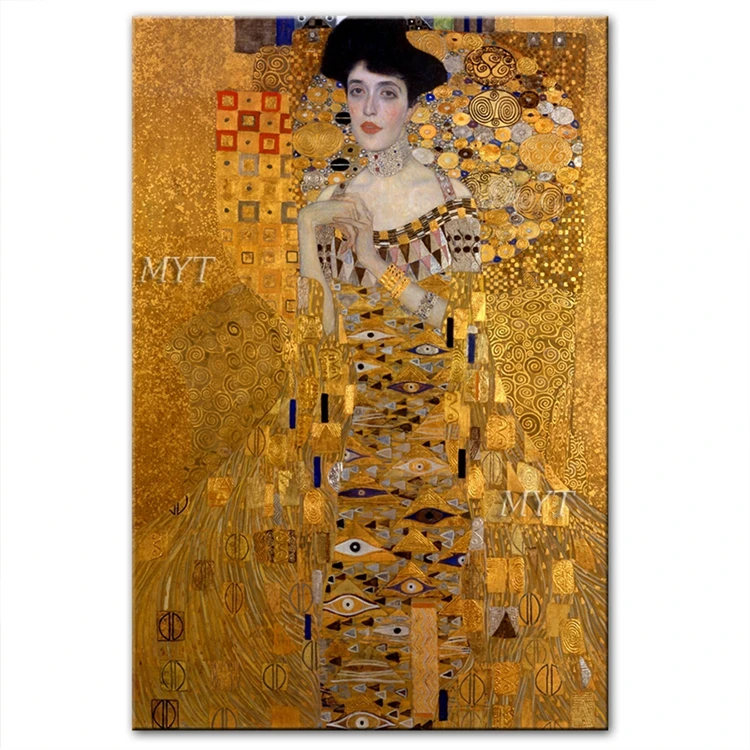
Home Good Wall Art Canvas Art Famous Hand-painted Klimt Oil Painting Reproduction 