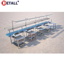 Detall workshop small motorcycle assembly line conveyor belt with roller and belt