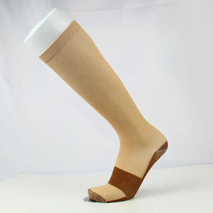 Thigh high women compression socks custom logo solid color long medias stockings compression