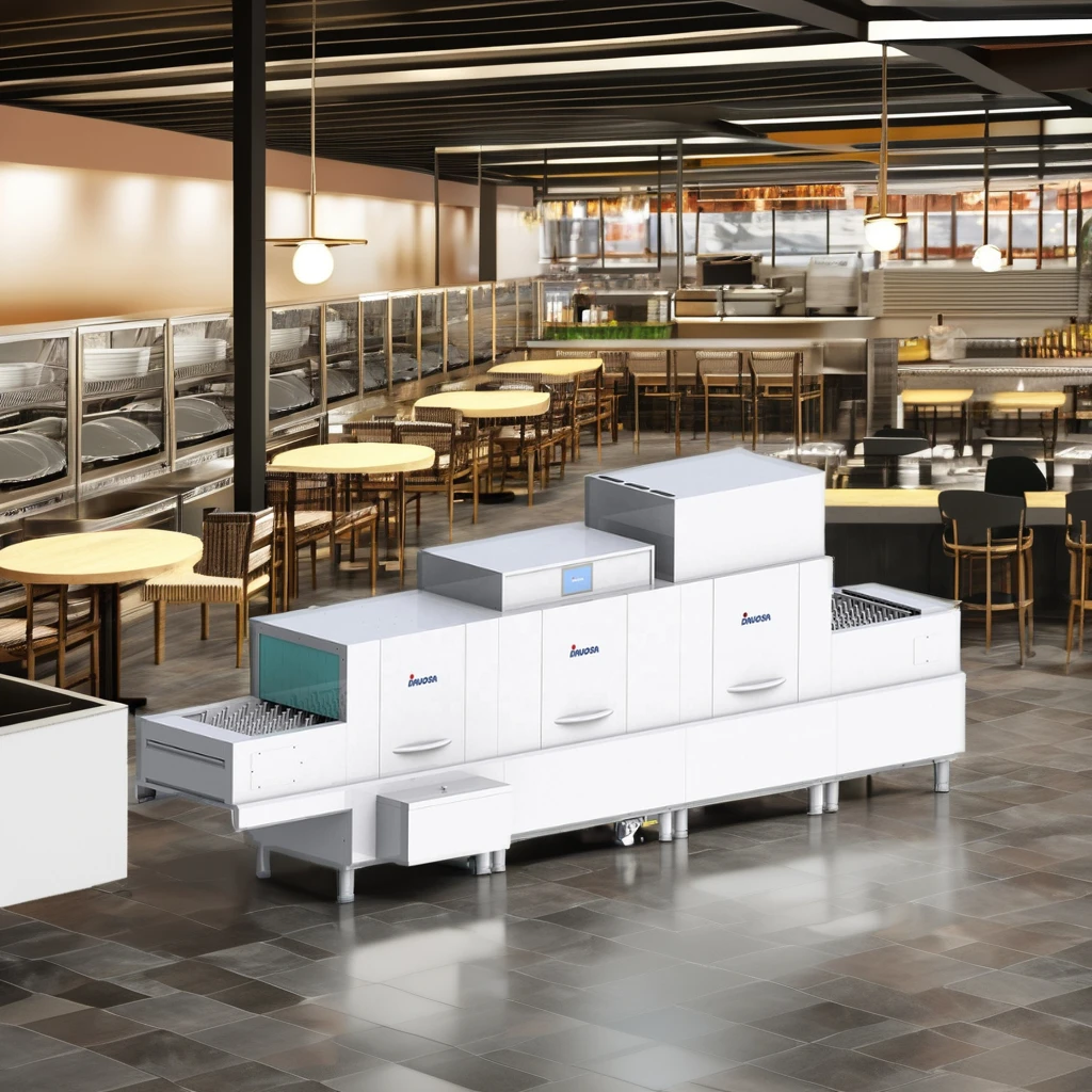 High temperature Commercial Conveyor Dishwasher for Restaurant Hotel School Freestanding washing dishes machine with dry