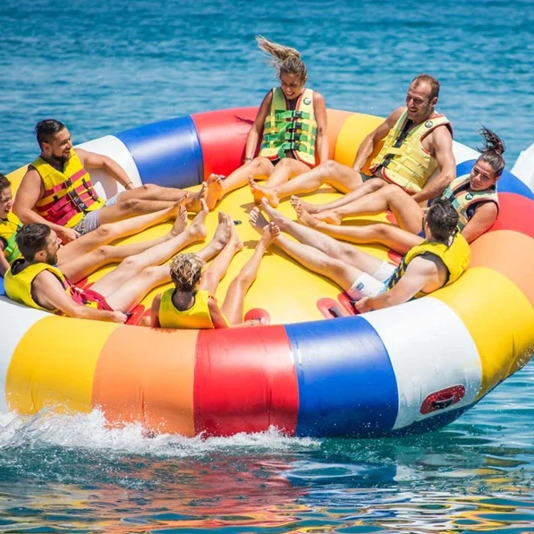 toys ocean factory customized cheap water sports games water tow inflatable disco ufo boat