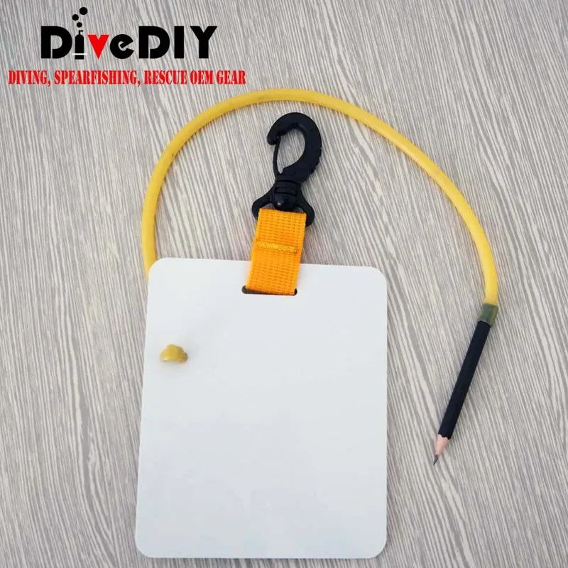 classic diving slate with single clip for scuba diver record and communicate under water