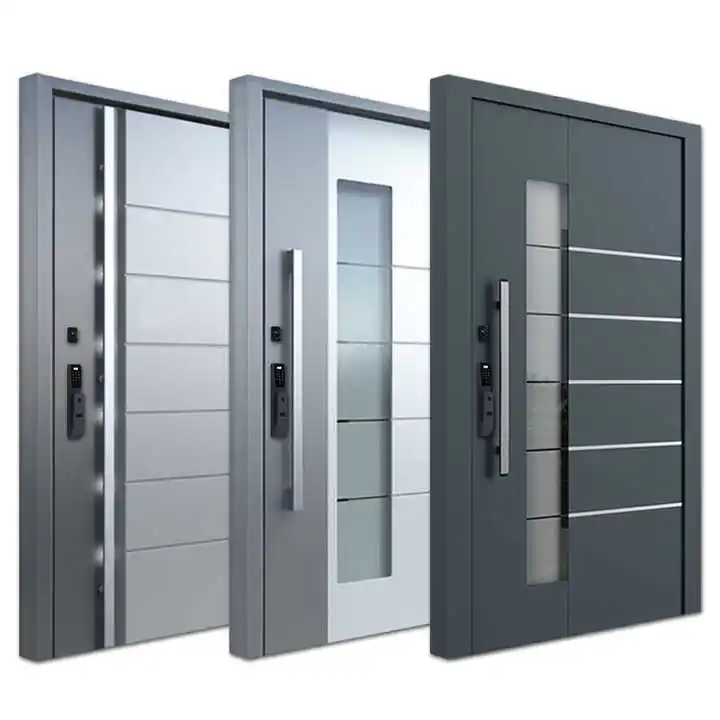 2024 American modern design Main entrance steel door design house internal metal doors room modern steel door
