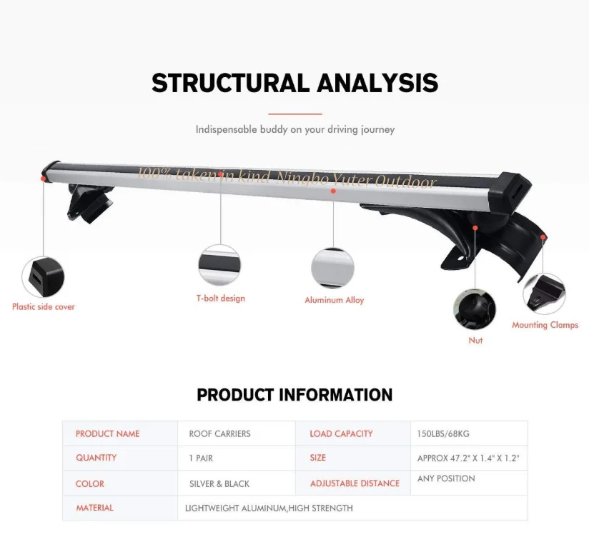 Universal Aluminum Roof Bar Car Roof Rack