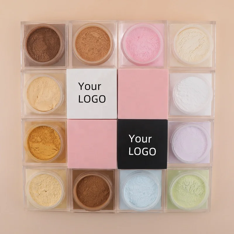 Private Label Custom Logo 14 Colors High Pigment Soft Makeup Loose Powder Lightweight Long-Lasting Setting Powder