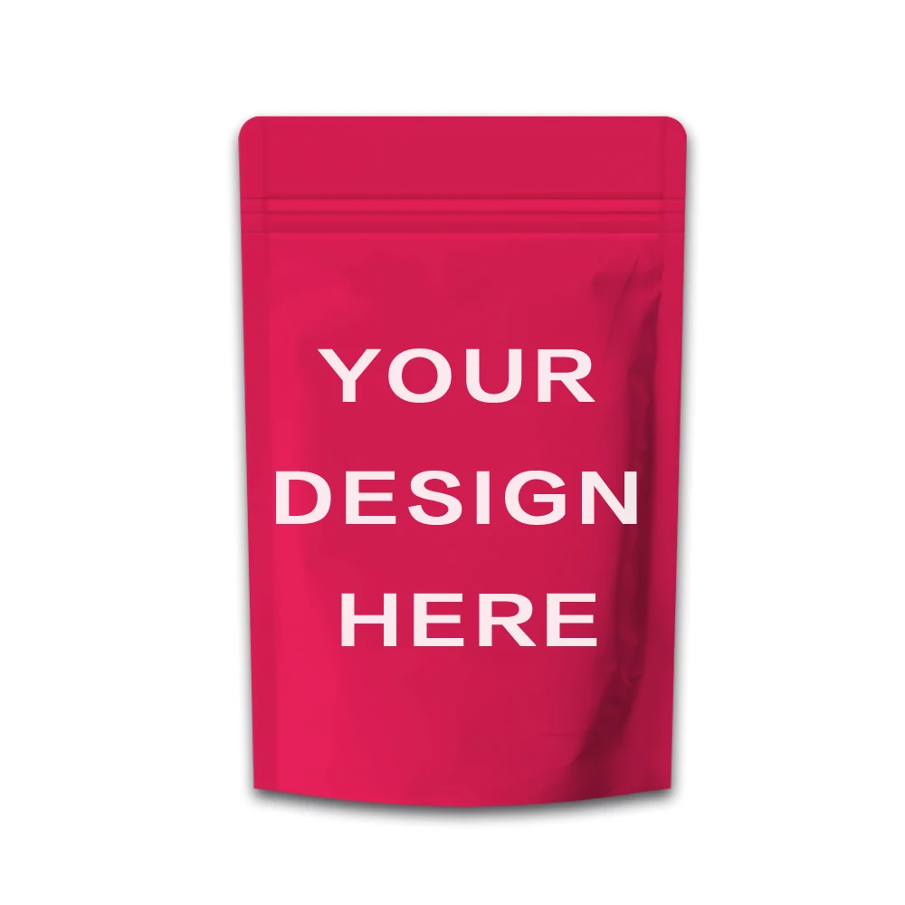Customized Printing Stand Up Pouch Aluminum Foil Ziplock Bag Matte Mylar Packaging Doypack Mylar Storage Food Packaging Bags