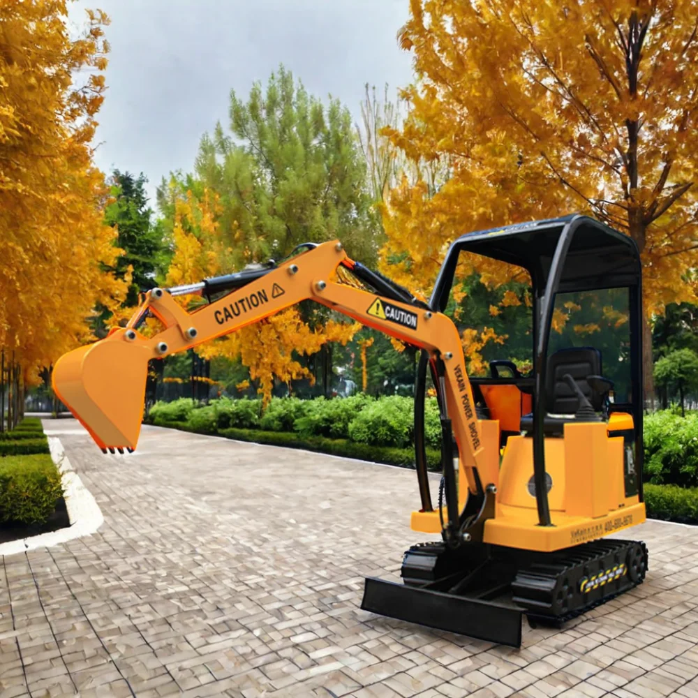 Electric Ride-On Mini Digger Excavator Kids 360 Rolling Car Indoor Outdoor Use Shopping Malls Trampoline Parks Steel Material