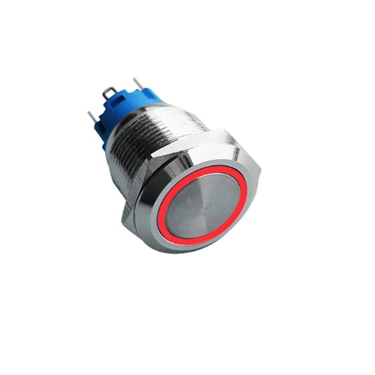 Quality 19mm metal led push button switch waterproof self-recovery/self-locking switch with light factory outlet