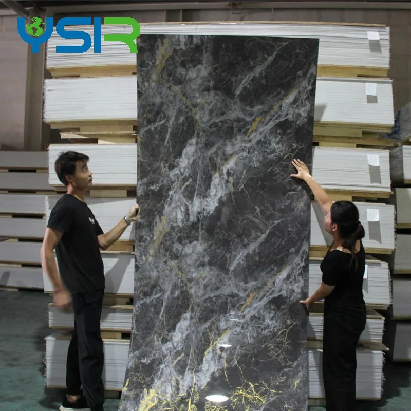China Yansen high quality top supplier waterproof flexible soft wall panel marble board alternative PVC UV marble sheet