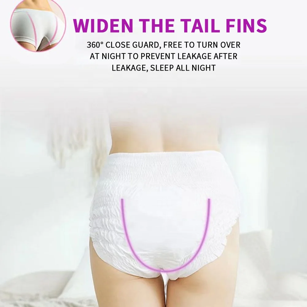 DH Female Disposable Type Lady Sanitary Napkins Pants with Menstrual Pad Period