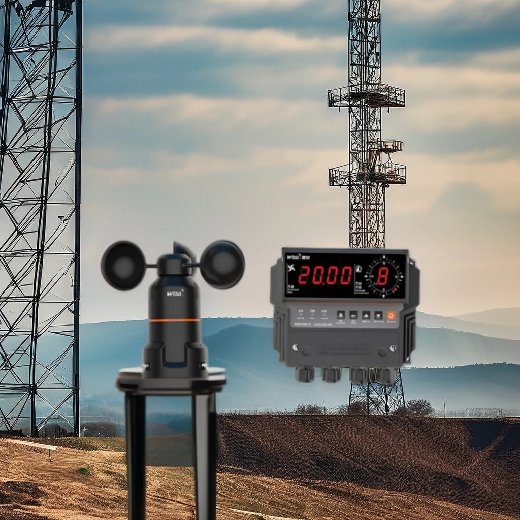 Digital Engineering Plastic Industrial Wind Vane Anemometer with Speed Sensor for Tower Crane Display