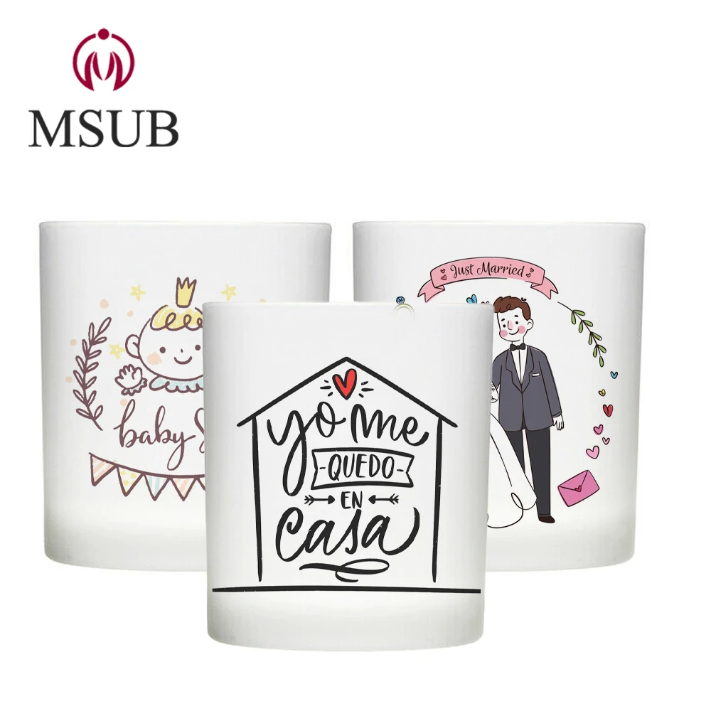 
8oz , 10oz sublimation clear glass mug with straw and lid 