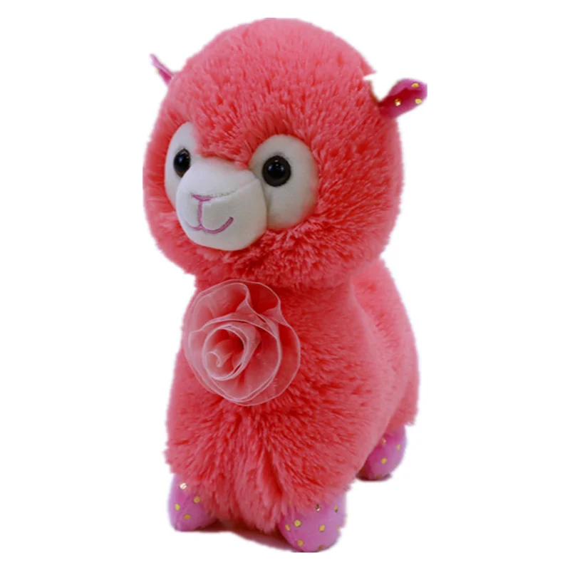 Wholesale Cheap Stuffed Llama Toy For Kids present Cartoon Soft Pink Alpaca plush animal toys