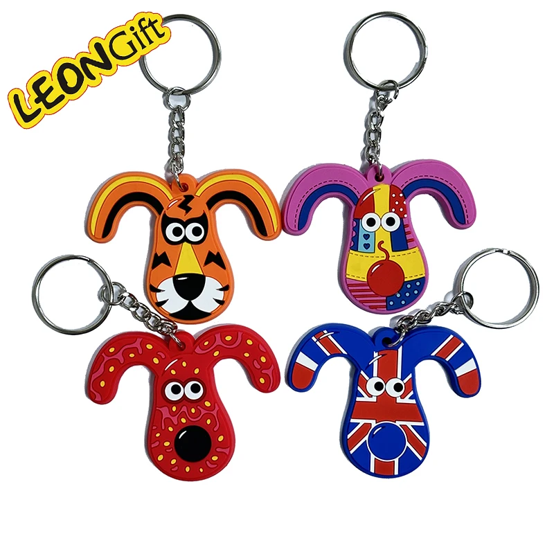Custom Logo 2D & 3D Soft PVC Rubber Keychains 2D & 3D Metal Gift Anime Keychains Keychain