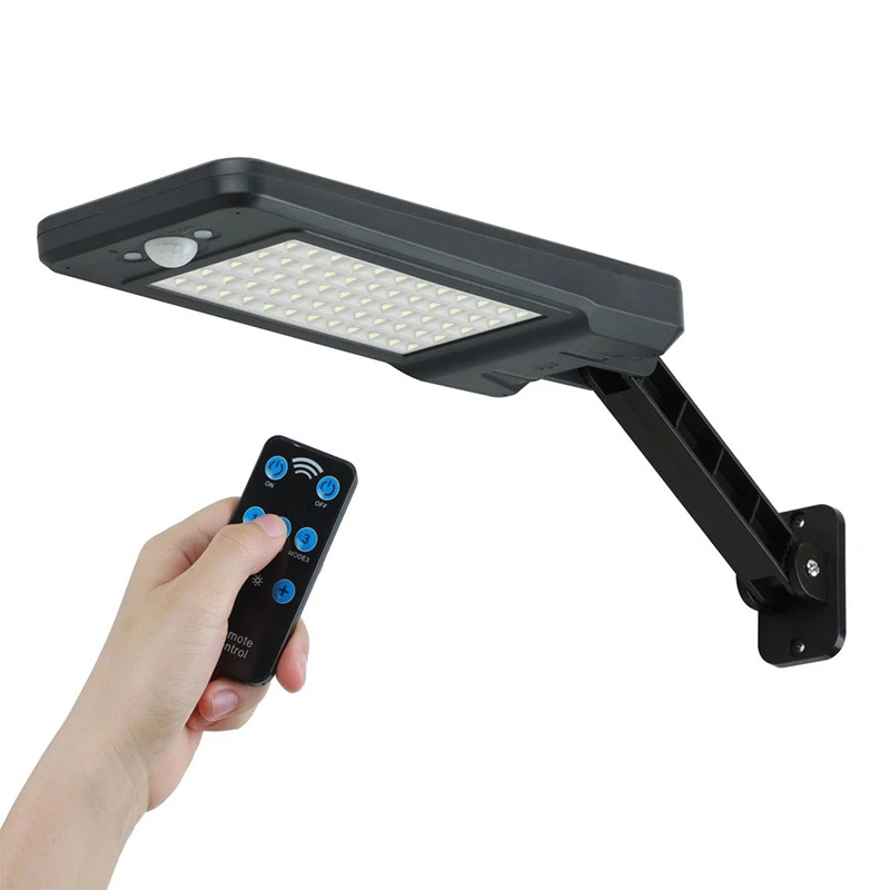 2020 New High Bright 1100LM Waterproof Solar Motion Sensor Light / Solar Security Light with Remote Control