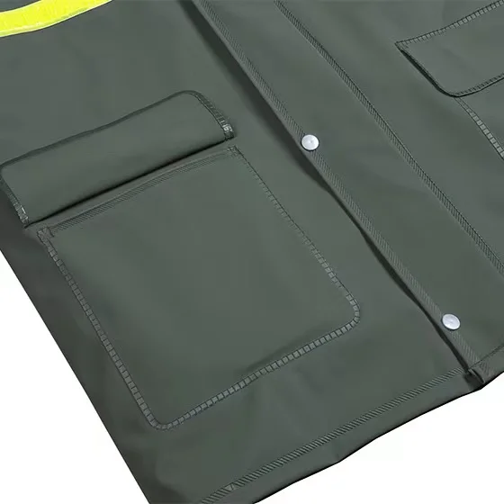 Waterproof Hooded Raincoat Double Cuffs contain 6 Air Vents Breathable Raincoat
