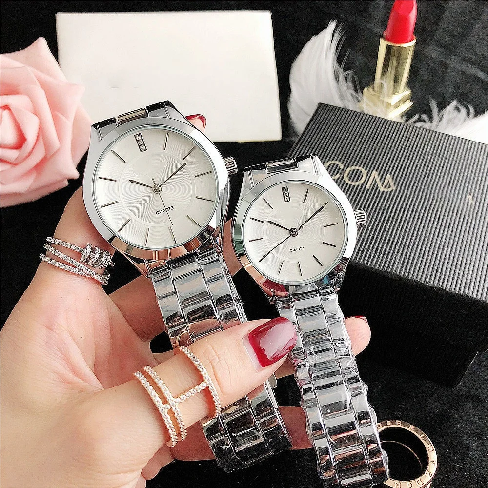 2024 Custom Logo Luxury Branded Dubai Couple Watch Relojes para parejas Quartz Watches for Woman Men Gift