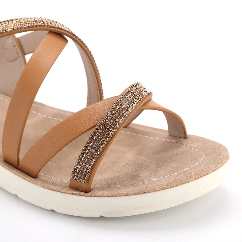 Summer Beach Slippers Pu Casual Women Sexy Flat Custom Womens Shoes Flats Sandals